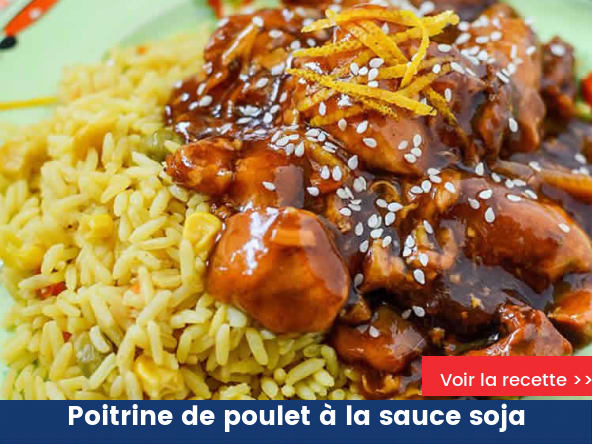Poitrine de poulet à la sauce soja